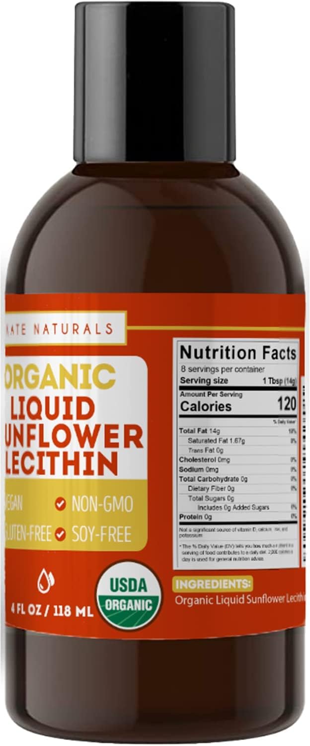 Kate Naturals textura espesa de la lecitina de girasol, facilita emulsiones cremosas