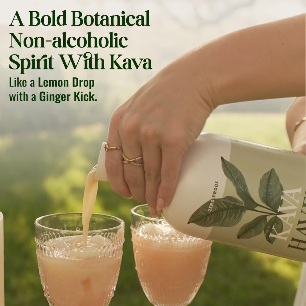 Ingredientes naturales de Kava Haven: raíz de kava, limón y jengibre, enfoque en pureza