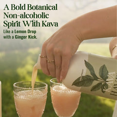 Ingredientes naturales de Kava Haven: raíz de kava, limón y jengibre, enfoque en pureza