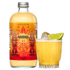 Kavahol botella frontal mostrando diseño y tamaño, alternativa sin alcohol