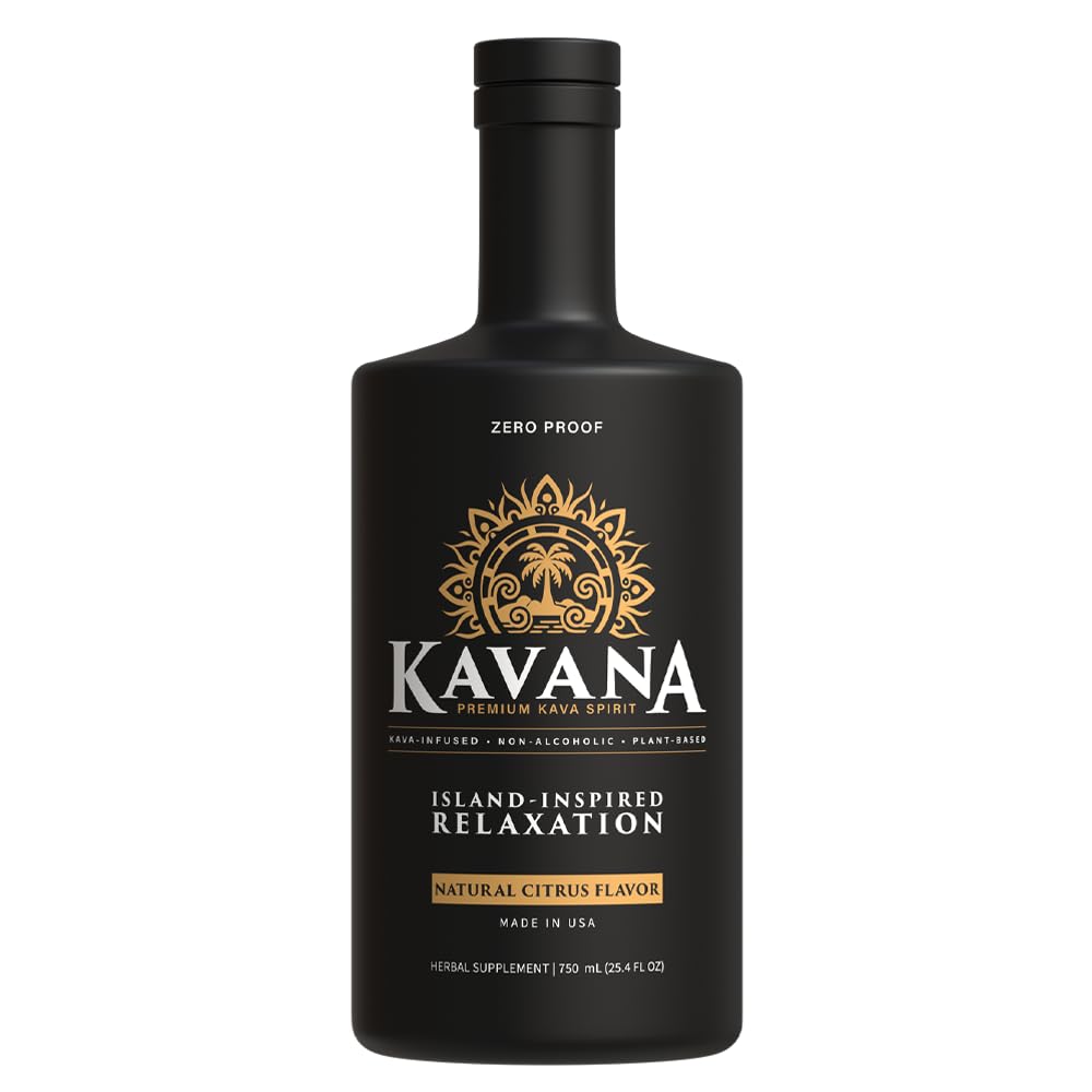 Kavana botella frontal mostrando diseño y beneficio de alternativa sin alcohol