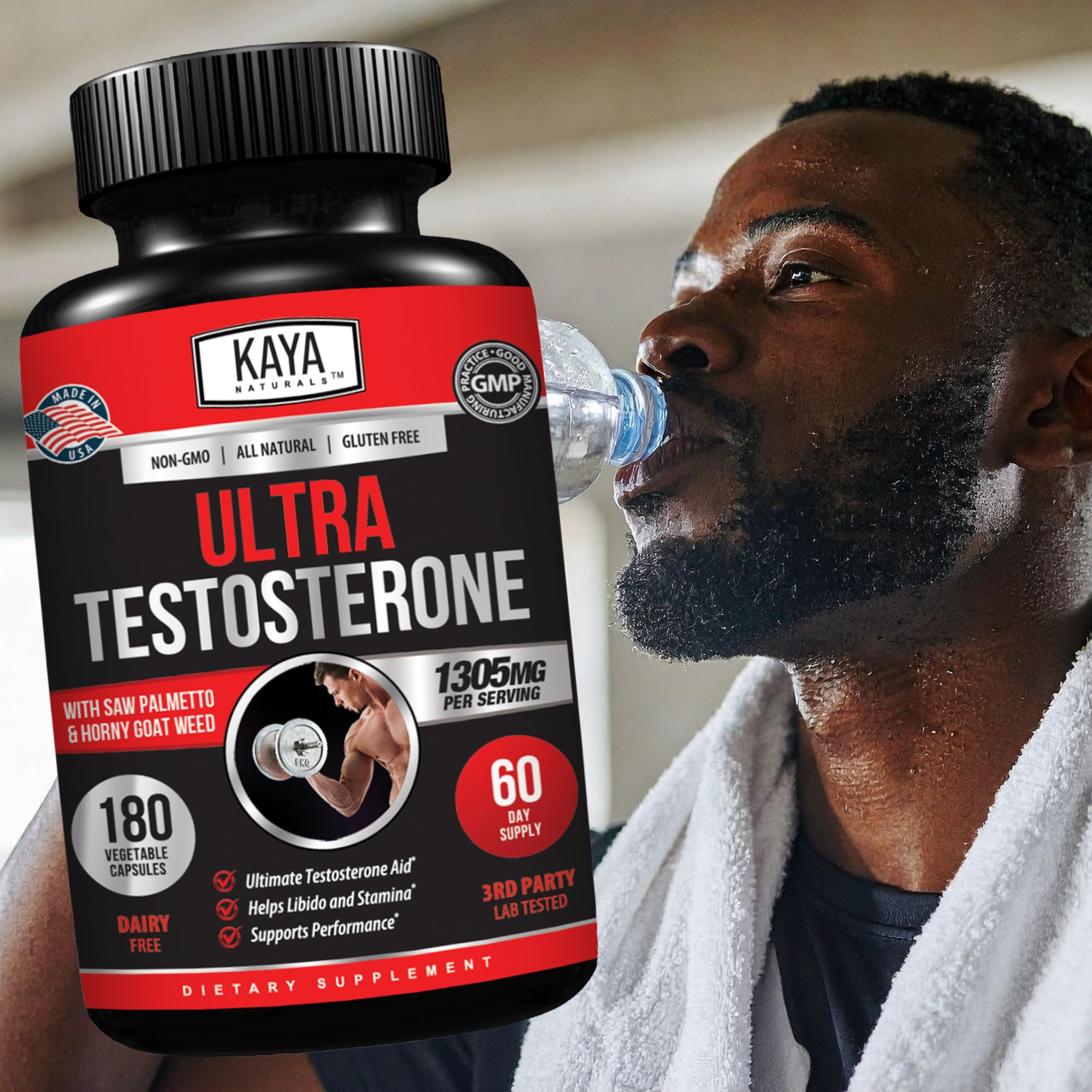 Kaya Naturals UltraTest imagen lifestyle durante entrenamiento activo