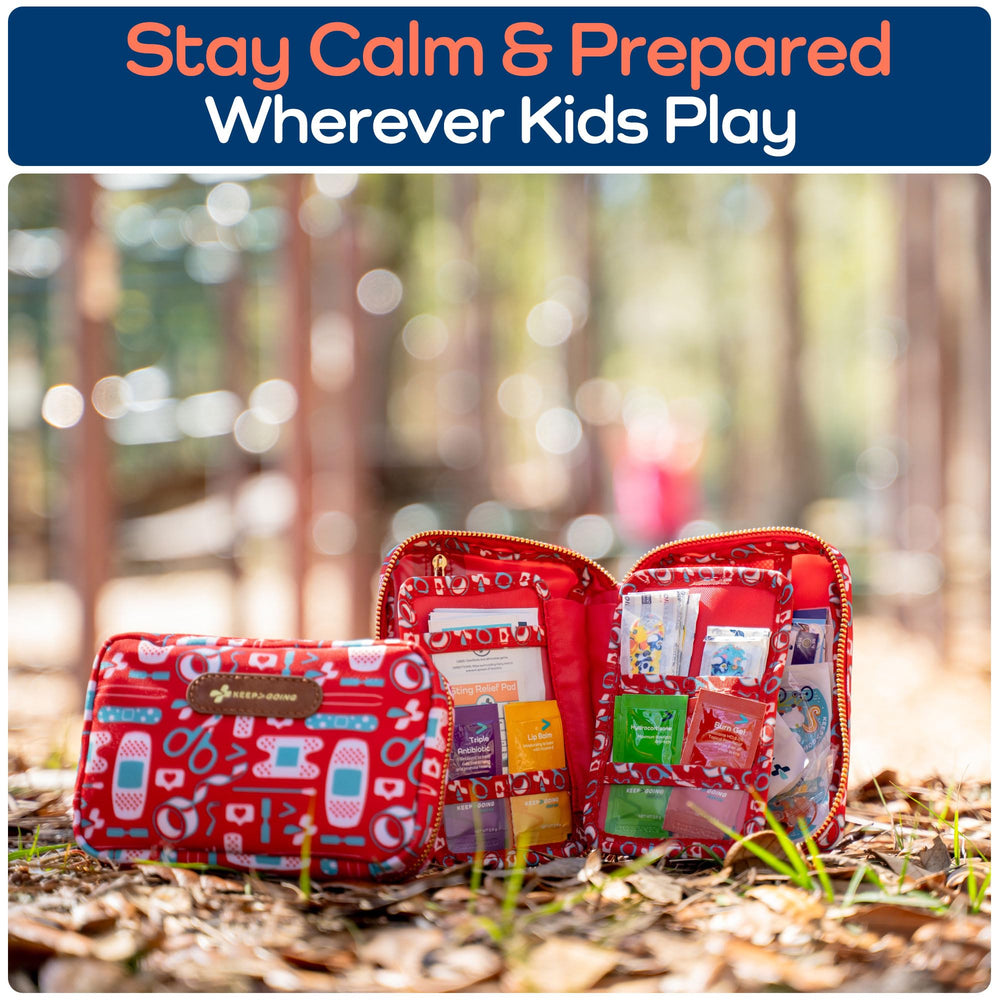 KEEP>GOING kit dentro de una mochila para respuesta rápida en viajes
