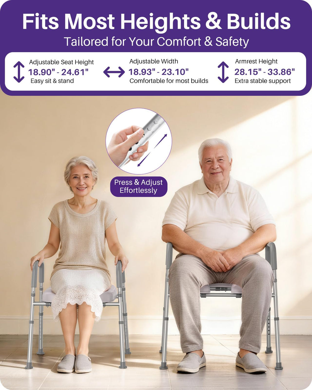 KEKOY primer plano del asiento acolchado fácil de limpiar y cómodo