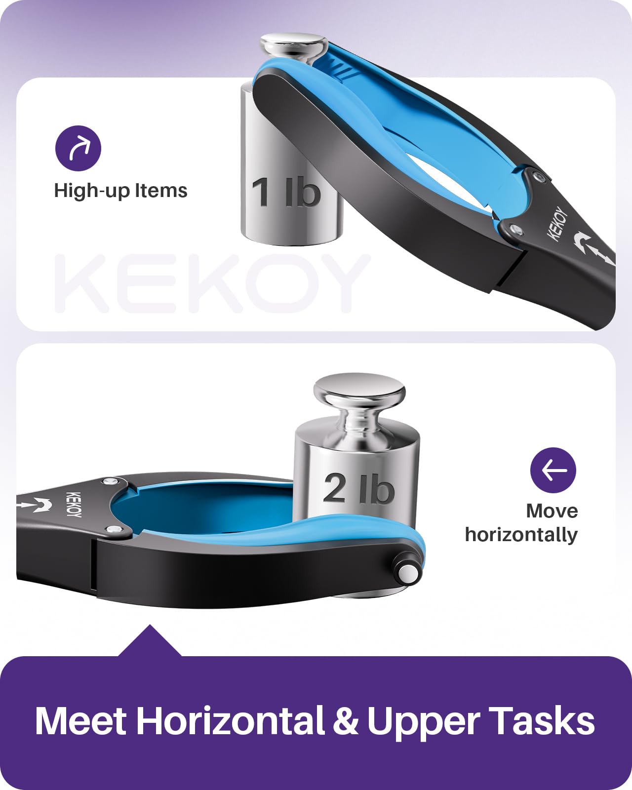 KEKOY detalle del eje de aluminio y cable de acero para durabilidad