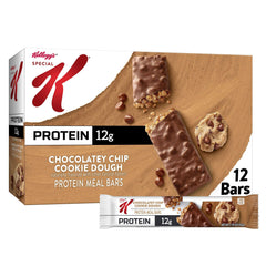 Kellogg's Special K vista frontal del empaque mostrando 12 barras, portátil y práctica