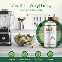 Keppi mezclado en smoothie en vaso, favorece energía sin sabor añadido