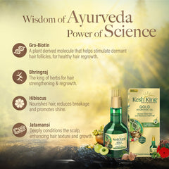 KESH KING textura del aceite en la mano enfatizando absorción nutritiva