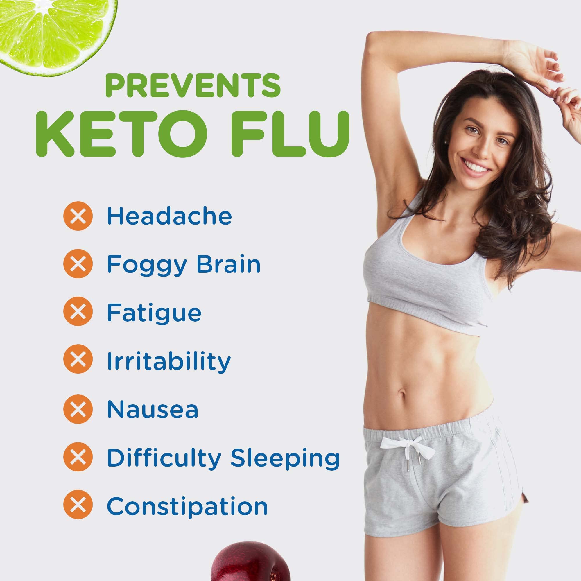 Keto Vitals detalle que resalta las 60 porciones por envase