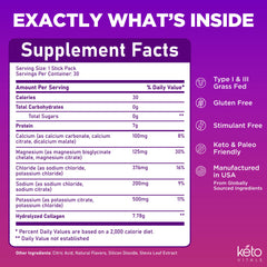 Keto Vitals textura del polvo de colágeno, fácil disolución