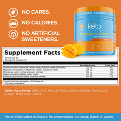 Keto Vitals servido en vaso, hidratación instantánea tras ejercicio