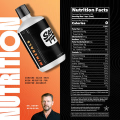 Keto Chow etiqueta con lista de minerales y origen de la Gran Laguna Salada