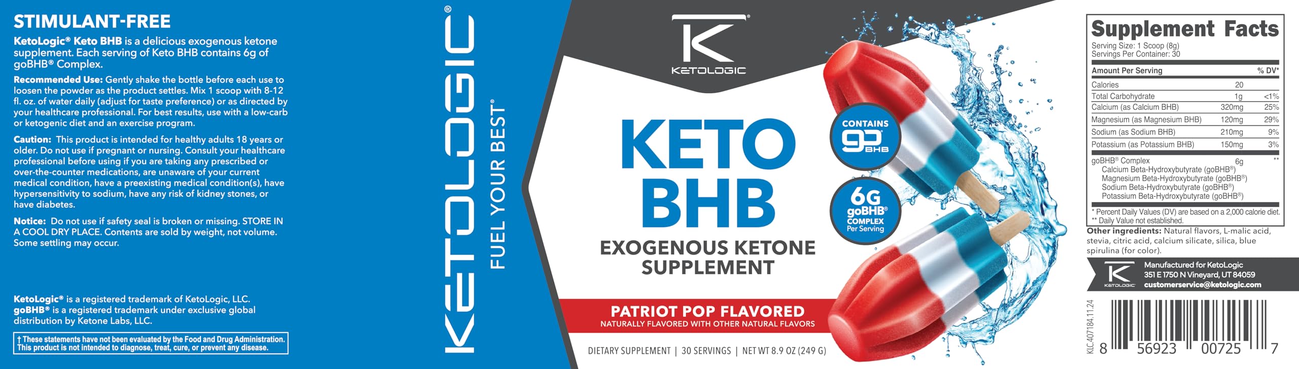 Persona entrenando con Ketologic Patriot Pop, energía antes del ejercicio