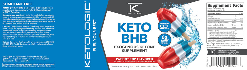 Persona entrenando con Ketologic Patriot Pop, energía antes del ejercicio