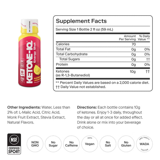 Ketone-IQ detalle del líquido Raspberry Lemonade destacando textura y pureza