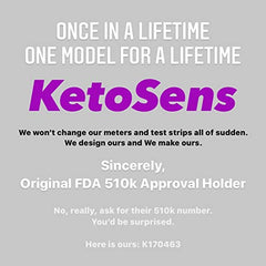 KetoSens comparación de tamaño con mano, beneficio: tiras compactas y portátiles