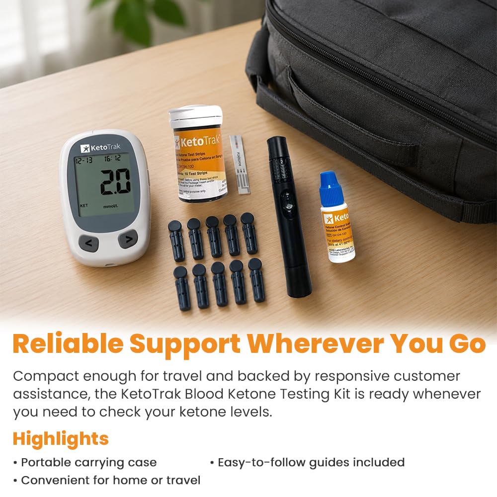 KETOTRAK accesorios con lancetas y tiras para pruebas repetidas