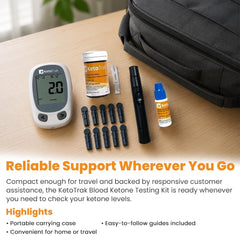 KETOTRAK accesorios con lancetas y tiras para pruebas repetidas