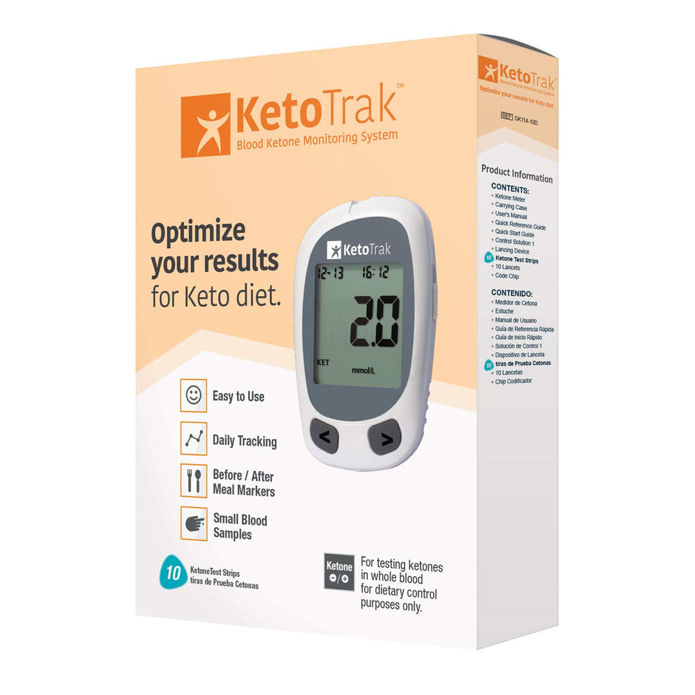 KETOTRAK vista frontal del medidor mostrando diseño y facilidad de uso