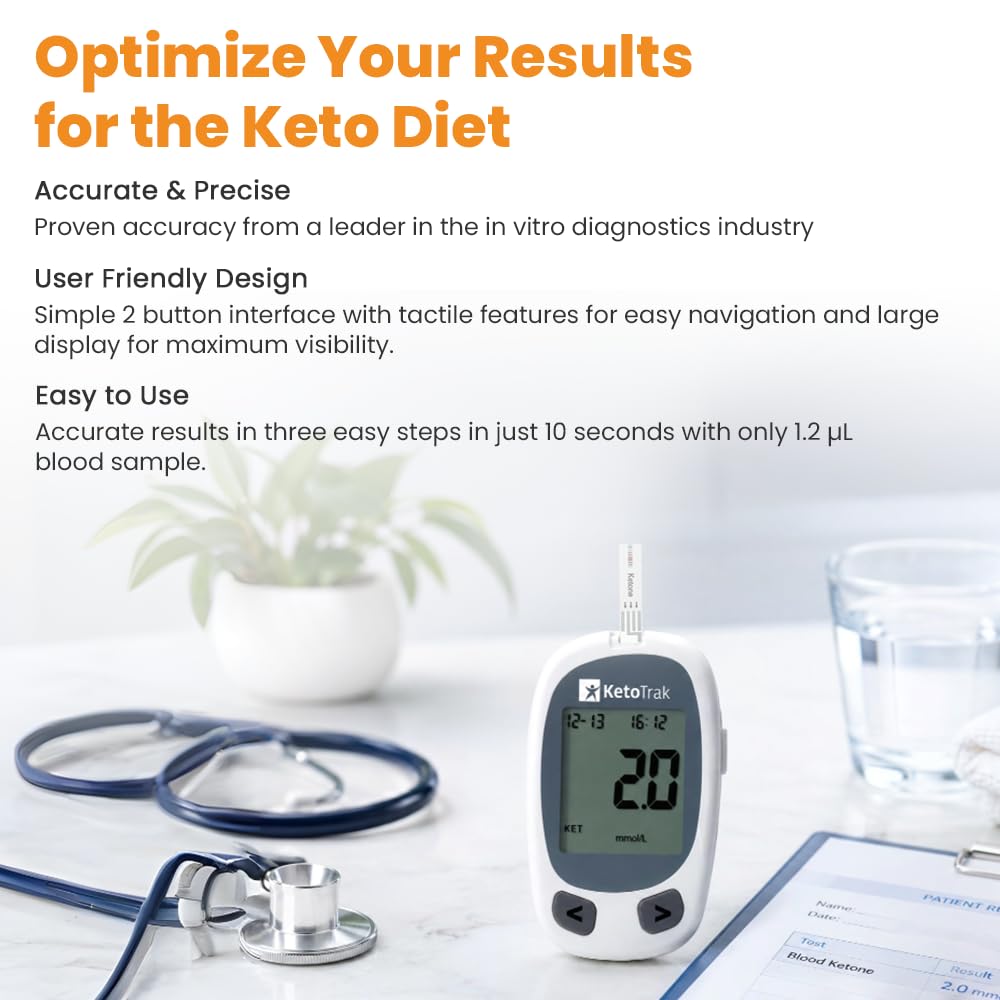 KETOTRAK detalle de tira reactiva para aplicar muestra con precisión