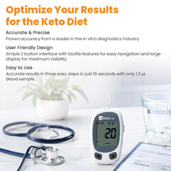 KETOTRAK detalle de tira reactiva para aplicar muestra con precisión