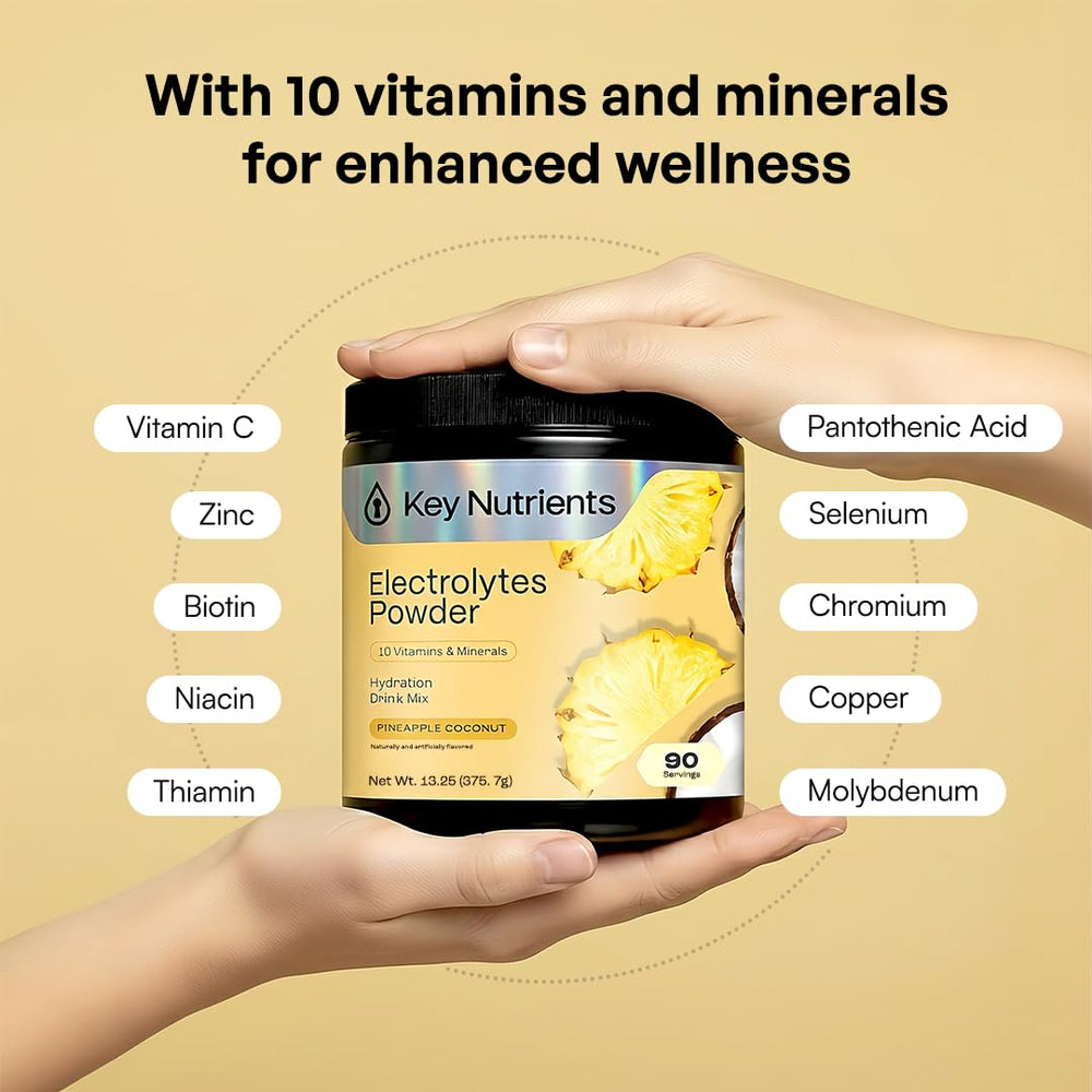 KEY NUTRIENTS cucharada medidora junto a porción para control preciso