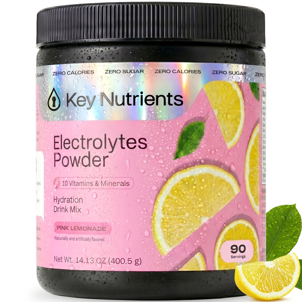 KEY NUTRIENTS envase frontal mostrando sabor y servicios