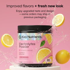 KEY NUTRIENTS primer plano del polvo para ver textura y mezcla