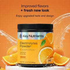 KEY NUTRIENTS polvo naranja textura fina para mezcla rápida y sin grumos