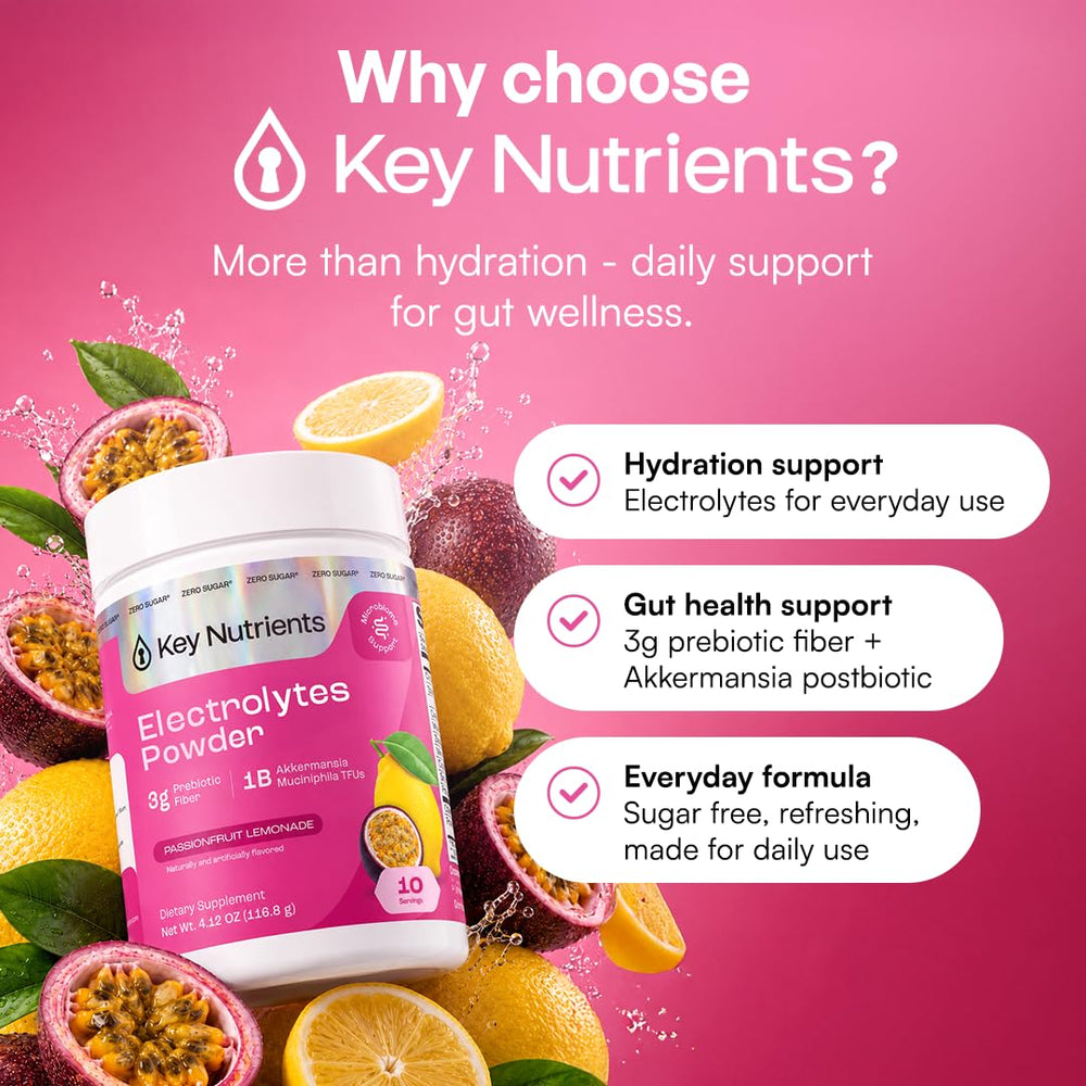 KEY NUTRIENTS display de 10 sobres en caja, variedad lista para llevar