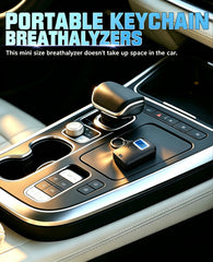 Keychain Breathalyzer con cinco boquillas reemplazables, higiene segura