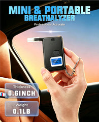 Keychain Breathalyzer colgado en un llavero, transporte cómodo