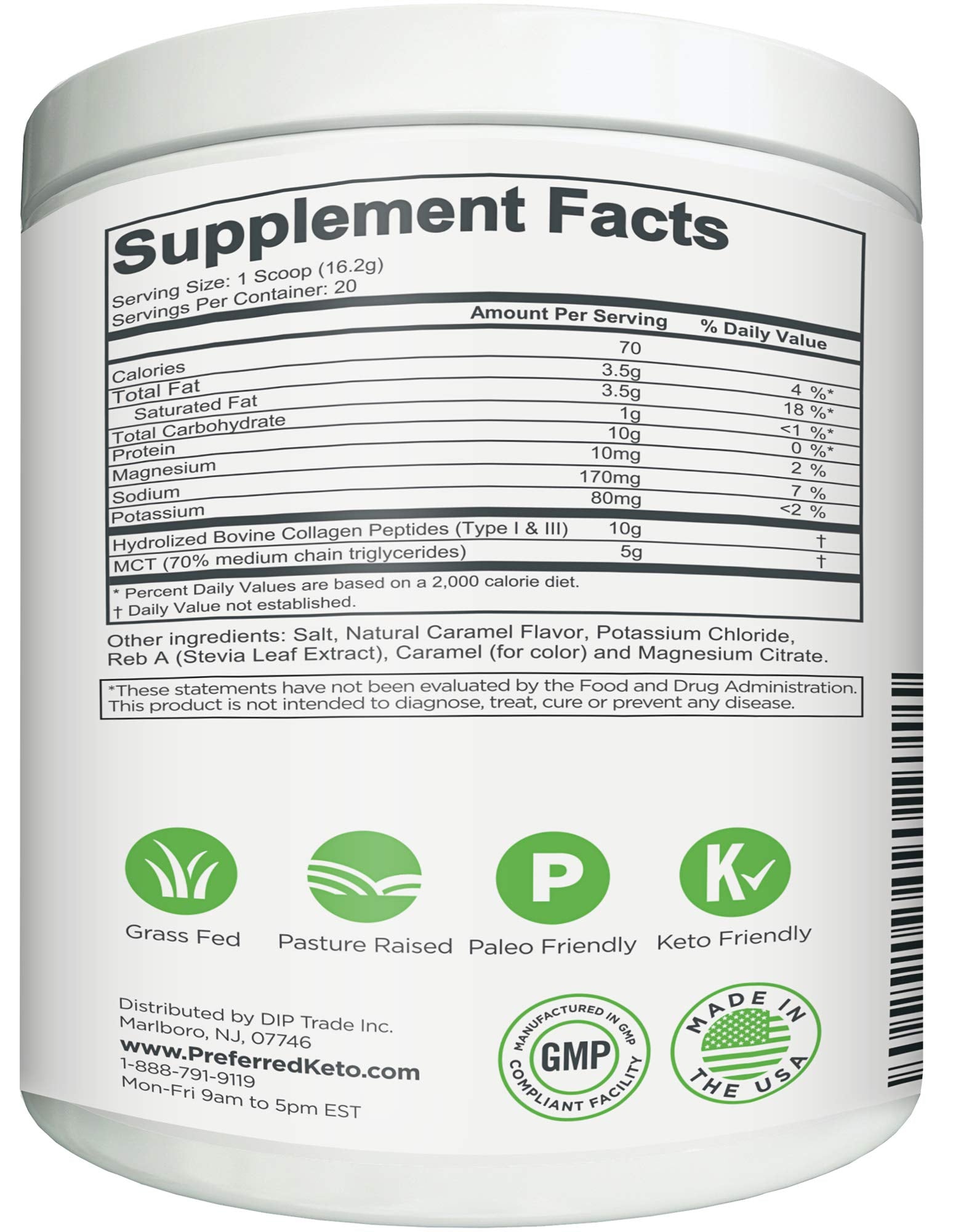 KEYTO etiqueta con ingredientes claridad sobre contenido y MCT