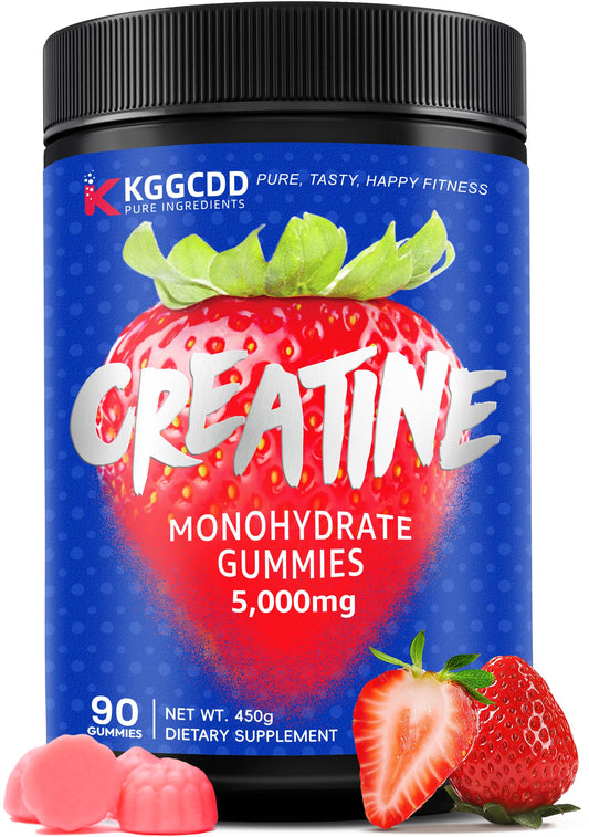 KGGCDD envase frontal de gomitas de creatina, práctico para llevar