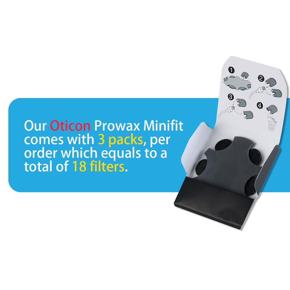 KH HAIKE Oticon ProWax MiniFit primer plano del filtro que revela su textura