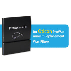 KH HAIKE Oticon ProWax MiniFit filtro en mano mostrando instalación rápida