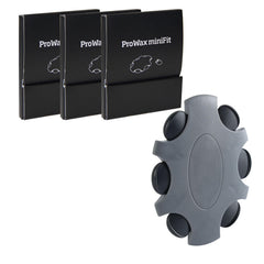KH HAIKE Oticon ProWax MiniFit empaque frontal mostrando 3 paquetes y protección