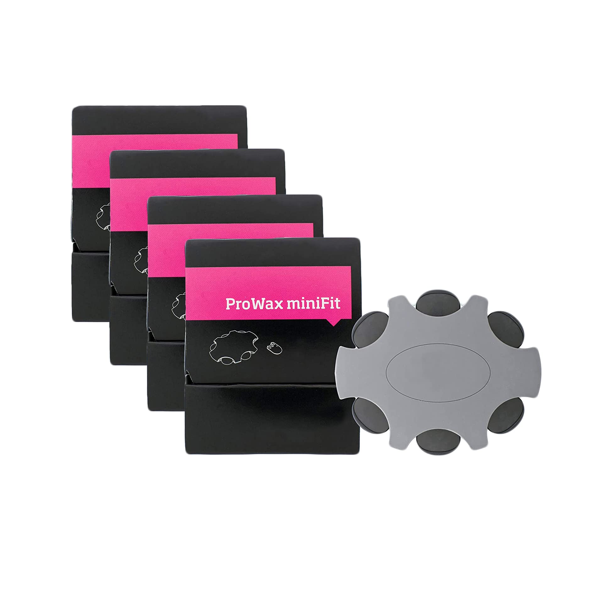 KH HAIKE caja frontal de filtros ProWax MiniFit mostrando cantidad y marca, protección clara