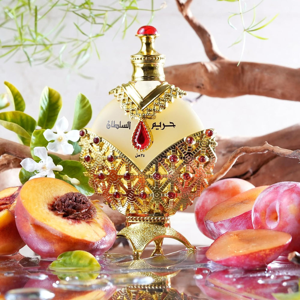 KHADLAJ PERFUMES textura del aceite ilustrando pureza y fijeza