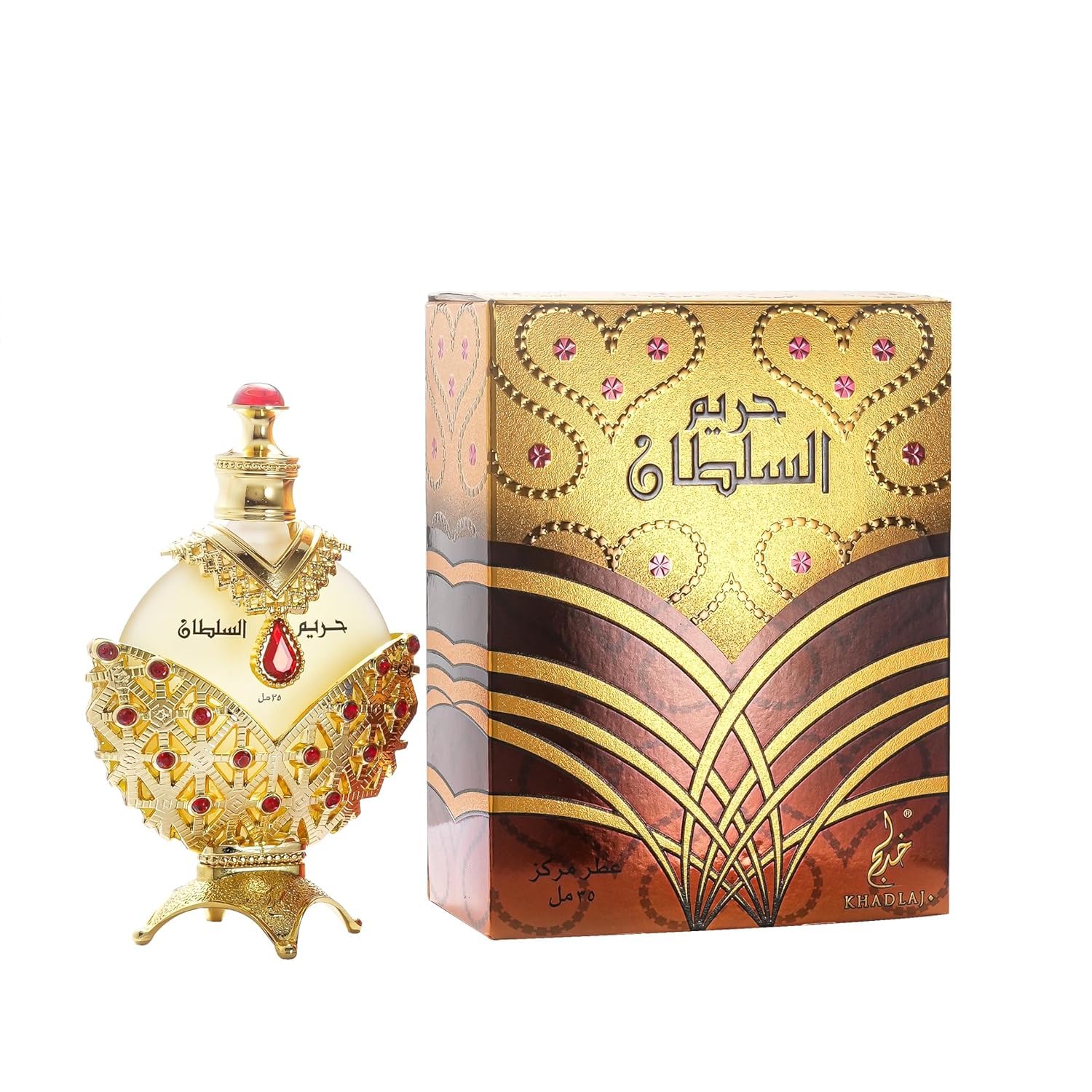 KHADLAJ PERFUMES frasco frontal mostrando diseño y concentración
