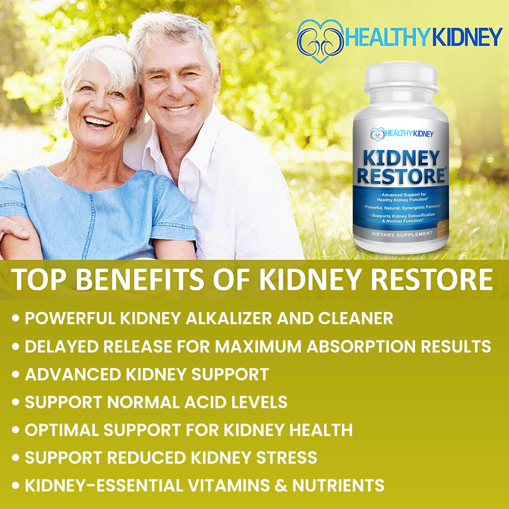 Frasco de Kidney Restore en mano para comparar escala y porción diaria