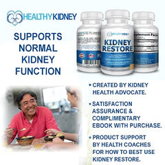 Frasco de Kidney Restore en mesada como complemento cotidiano para bienestar renal
