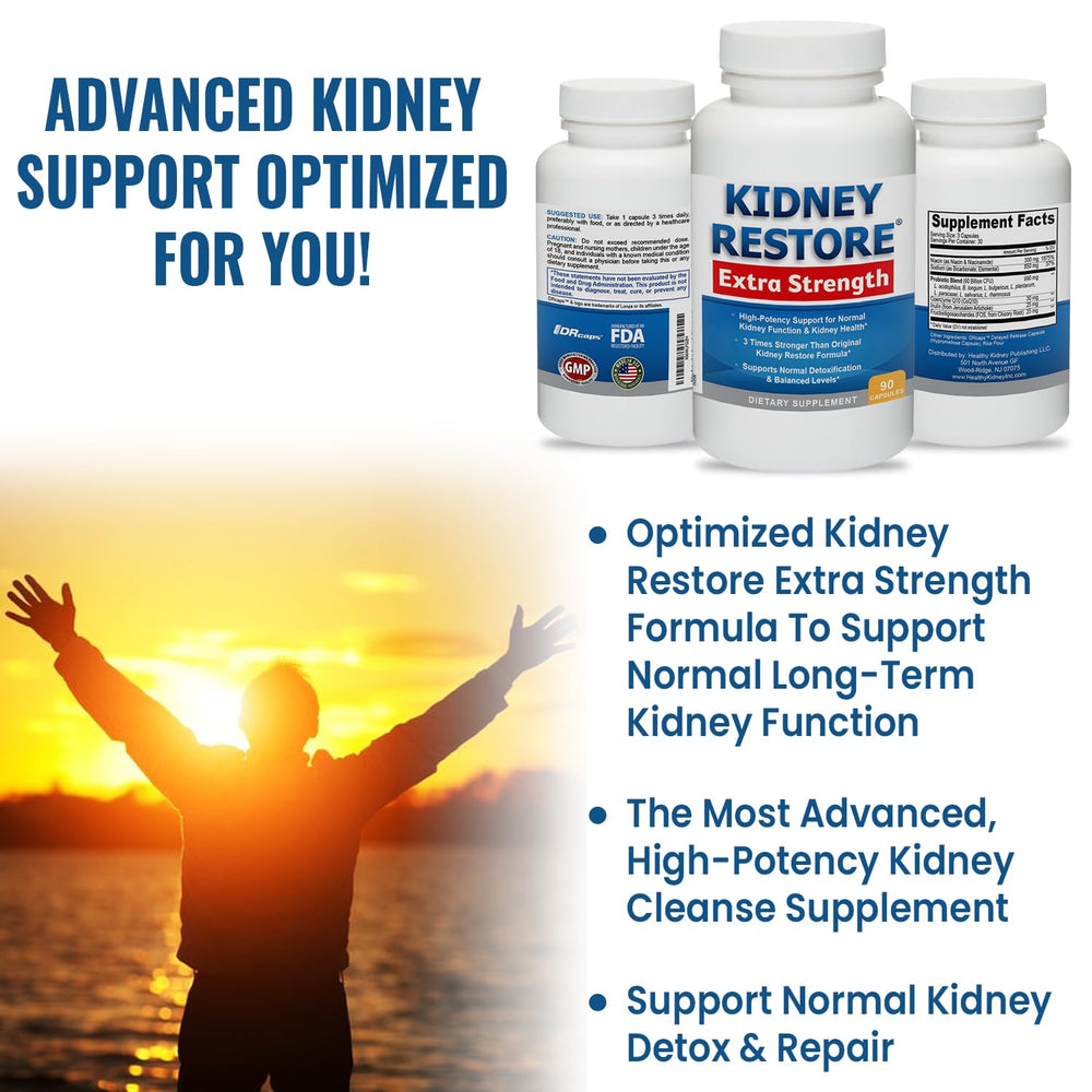 Comparación de tamaño de cápsula Kidney Restore para visualización de dosis
