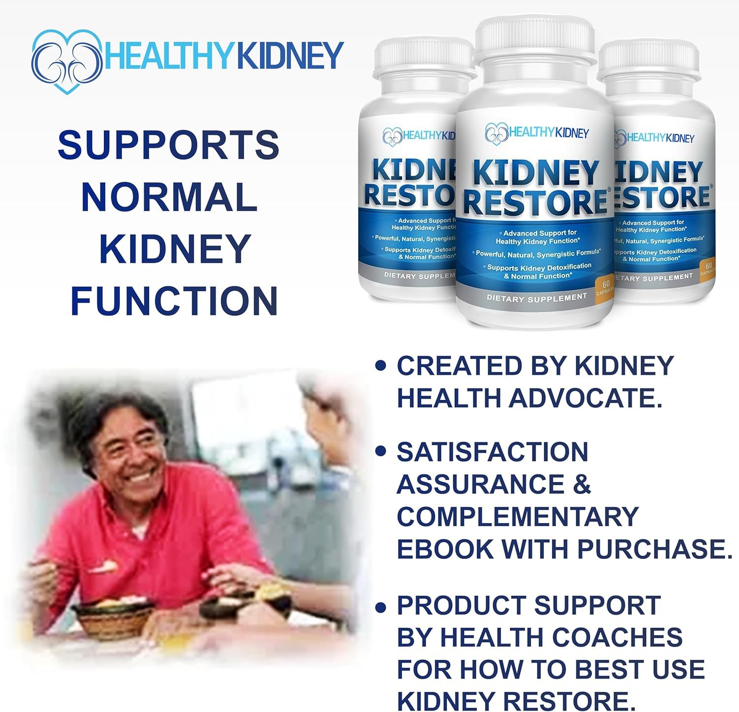 Kidney Restore en uso sobre mesa de cocina para integrar en rutina diaria