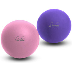 Kieba pelotas frontal del set de dos mostrando colores y forma para alivio muscular