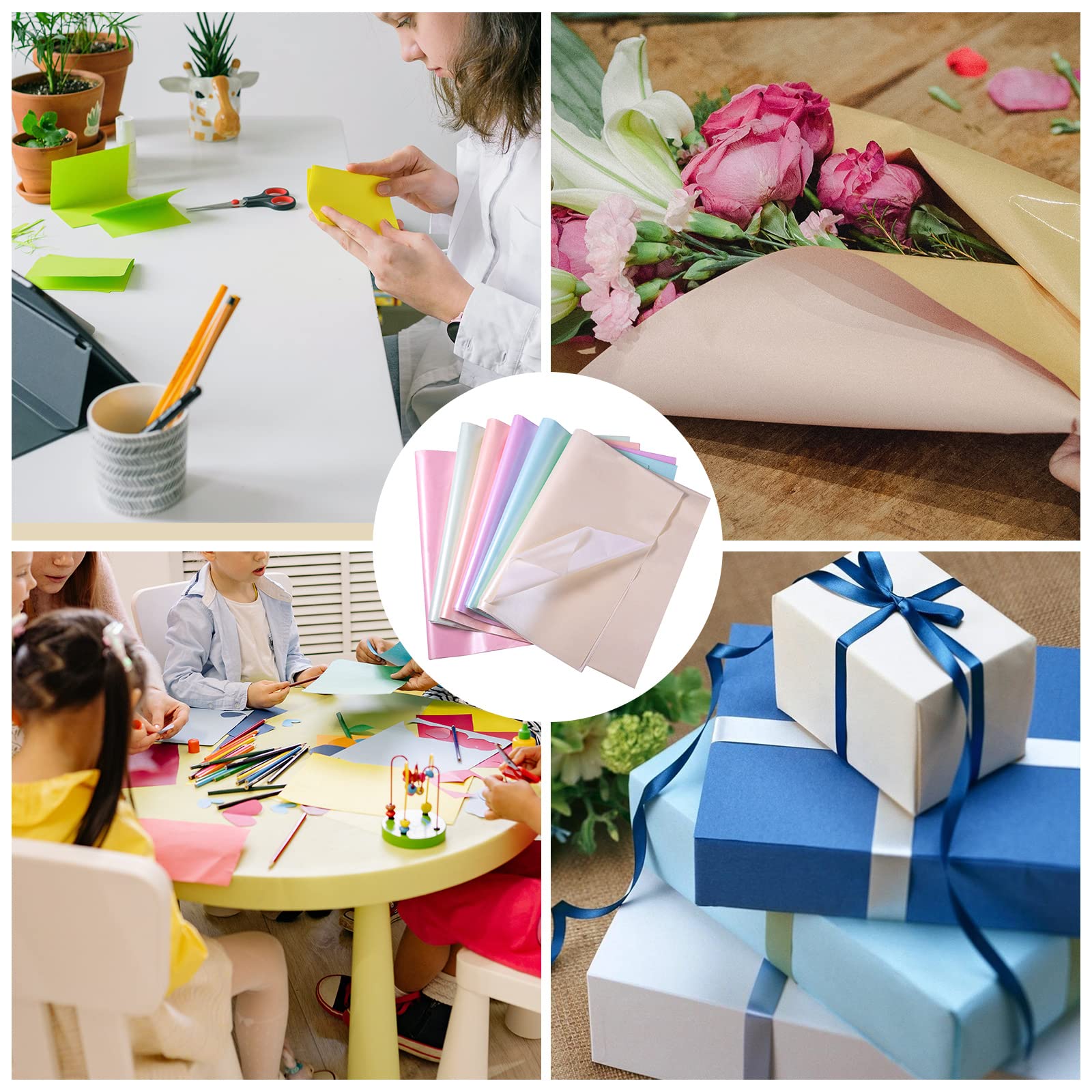 KINBOM paleta con seis tonos brillantes que facilita combinar y decorar eventos