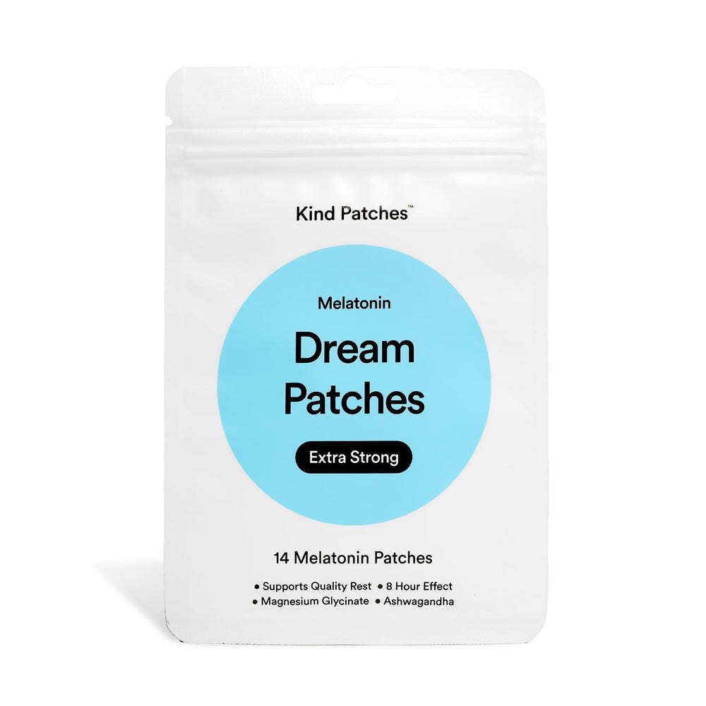 Kind Patches empaque frontal mostrando 14 parches y beneficios visibles