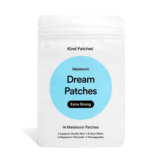 Kind Patches empaque frontal mostrando 14 parches y beneficios visibles