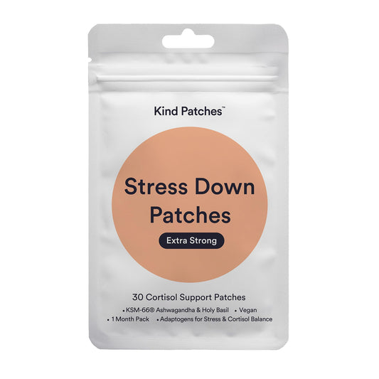 Kind Patches empaque frontal mostrando 30 parches y conveniencia diaria