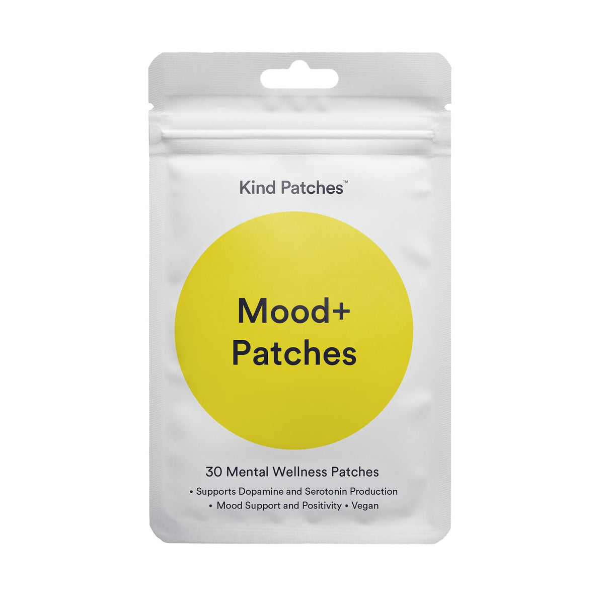 Kind Patches paquete frontal mostrando 30 parches y conveniencia diaria